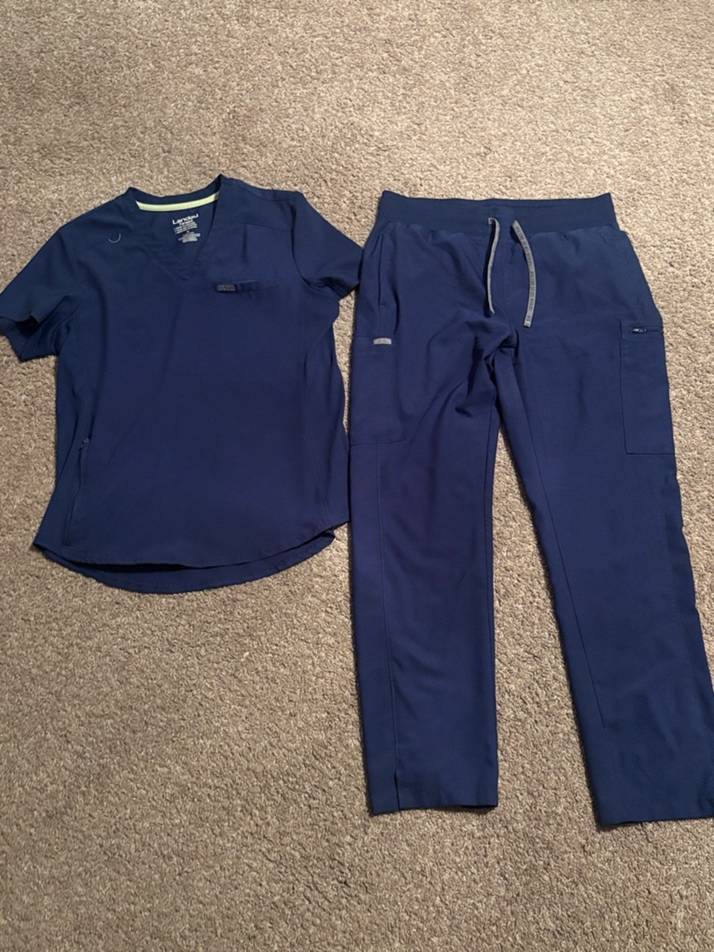 Landau Forward Navy Medical Scrub Top & Pant Set
